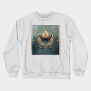 Botanical Watercolor Butterfly Crewneck Sweatshirt